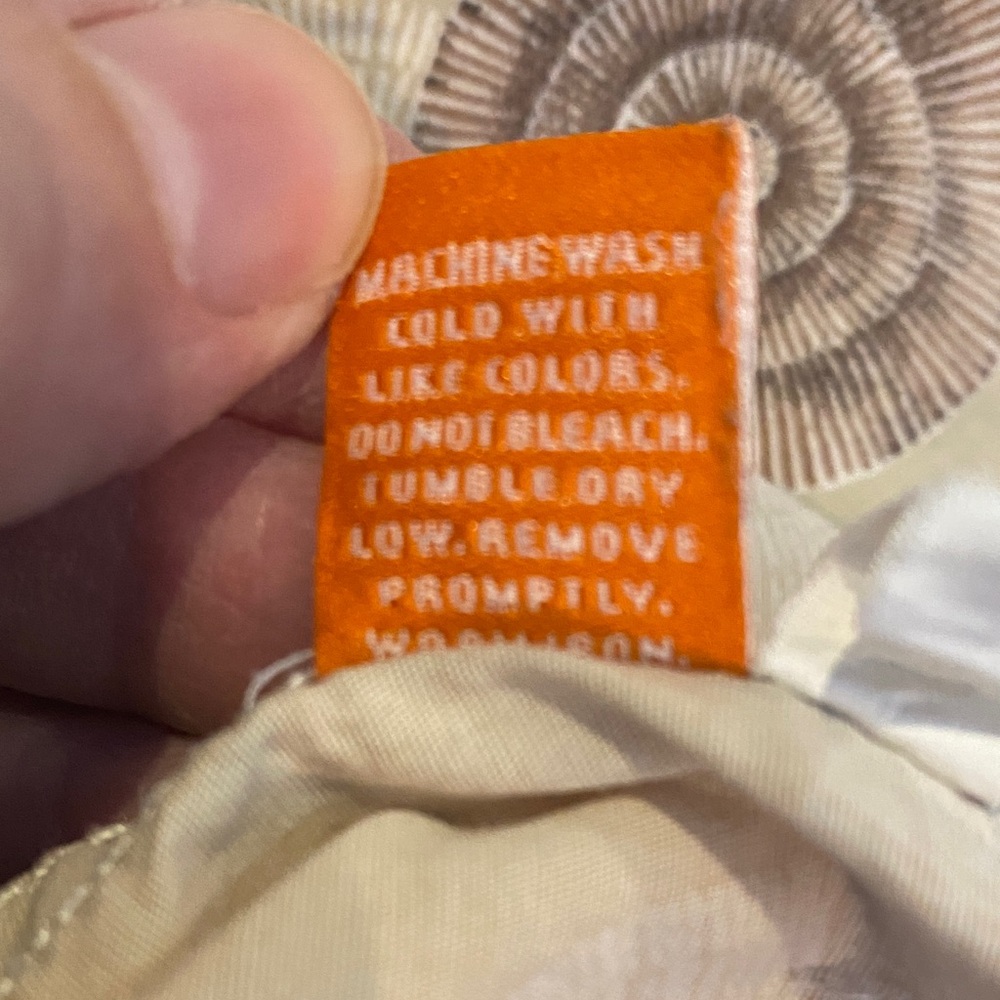 Tori Richard Beige Cotton Geo Print Button Down Shirt Resort 2XL - Picture 11 of 14
